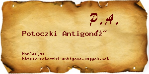 Potoczki Antigoné névjegykártya